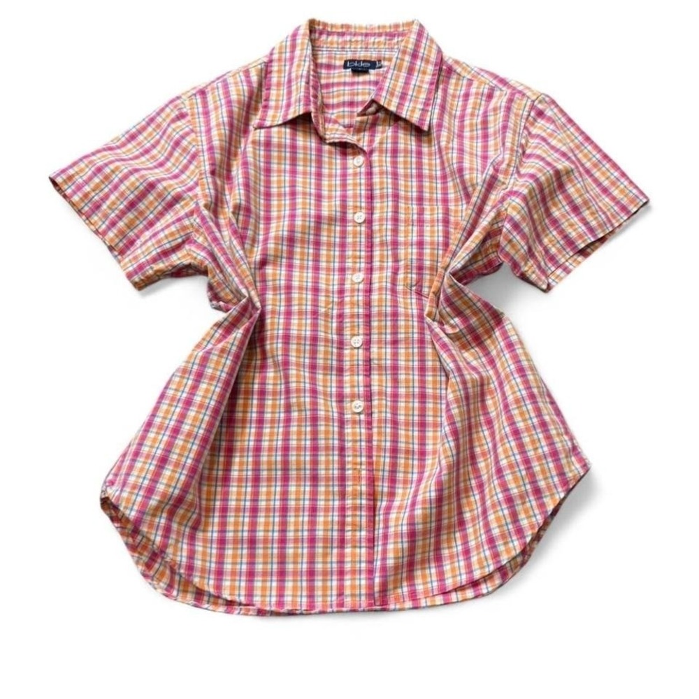 Vintage bkle Multicolored Plaid‎ Button Up Shirt